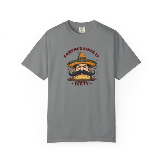 "Dirty Taco" Moustache and Sombrero Taco Graphic Tee