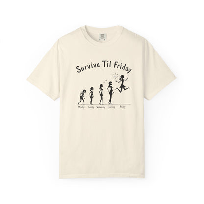 Survive Til Friday Unisex T-shirt, Funny Graphic Tee, Weekend Vibes Shirt, Casual Everyday Wear, Gift for Friends