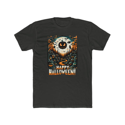 Happy Halloween Graphic Tee, Unisex Cotton Crew Tee, Funny Halloween Shirt, Spooky Apparel, Fall Festive Outfit