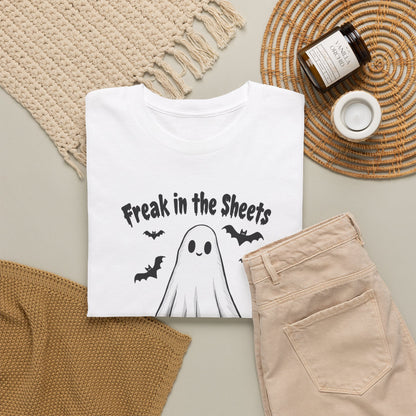 Ghost Tee — “Freak in the Sheets, So Don’t Ghost Me” Halloween Graphic T-Shirt