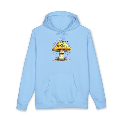 Stay Golden Mushroom Hoodie — Cozy Nature Graphic Pullover