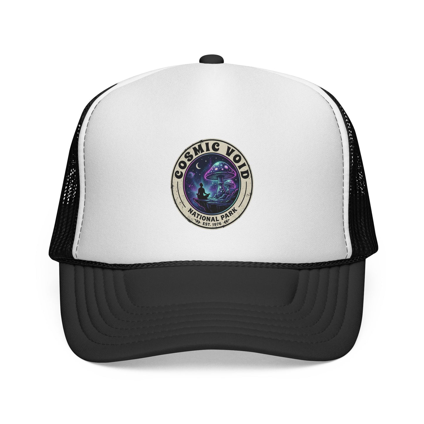 Cosmic Void Trucker Cap — Space Nebula Patch Hat