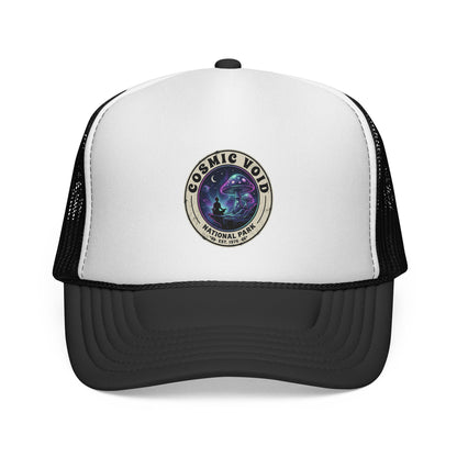 Cosmic Void Trucker Cap — Space Nebula Patch Hat