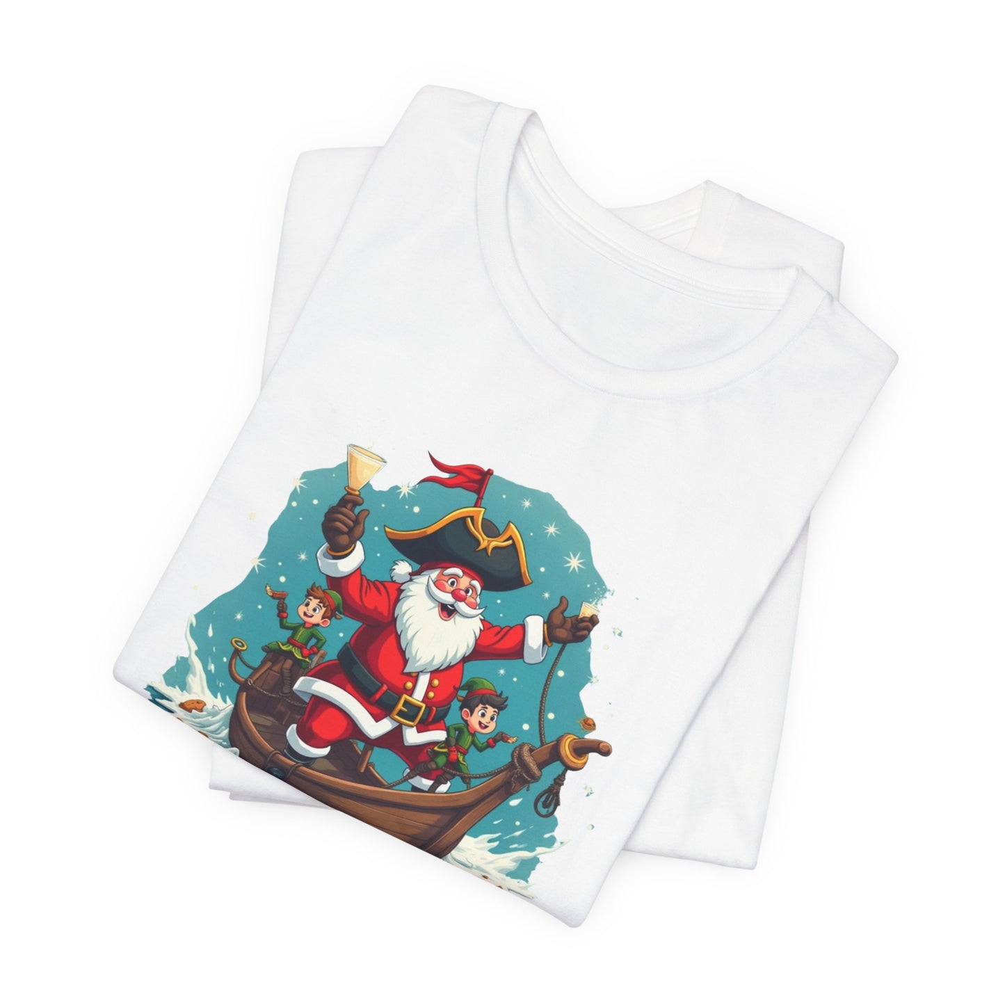 Santa in Gondola Christmas Tee