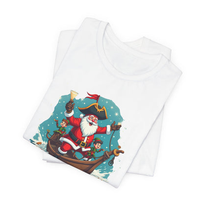 Santa in Gondola Christmas Tee