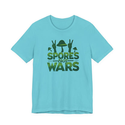 Spores Not Wars - Eco-Friendly Statement Shirt, Casual Wear, Gift for Nature Lovers, Unique Graphic Tee, Sustainable Fashion