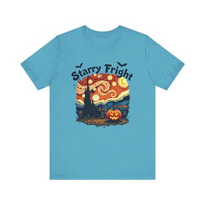 Starry Fright Halloween Tee, Unisex Ghost Graphic Shirt, Spooky Fall Fashion, Halloween Costume Tee, Pumpkin Art T-Shirt, Gift for [...]