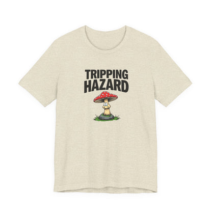 Tripping Hazard Mushroom Tee, Unisex Short Sleeve Shirt, Nature Lover Gift, Funny Graphic Shirt, Eco-Friendly Apparel, Mushroom [...] - Psychonaut Swag