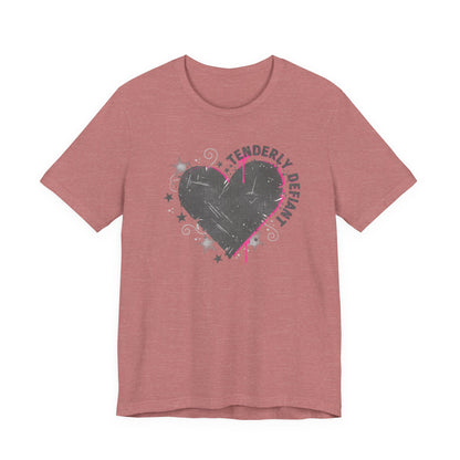 Tenderly DeFallen Heart Tee — Grunge Heart Graphic T-Shirt