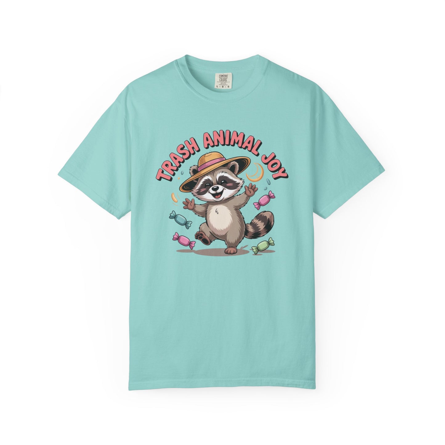 Trash Animal Joy Raccoon T-Shirt — Cute Candy-Loving Graphic Tee