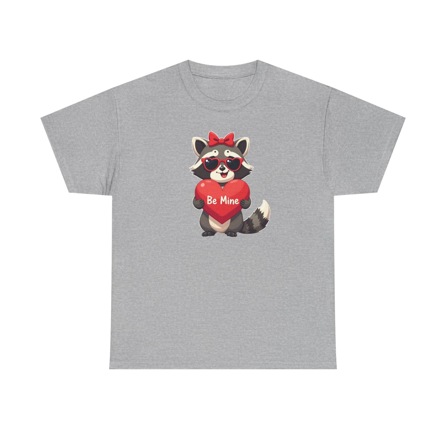 Raccoon Valentines Unisex Heavy Cotton Tee