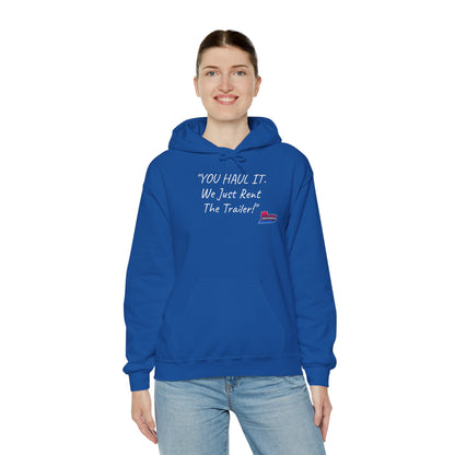 Kentuckiana Small biz swag, Trailer Rental Hoodie for Road Trips, Gifts for Adventure Lovers, Unique Hoodie for Renters, Travel Gear, Funny Sweatshirt