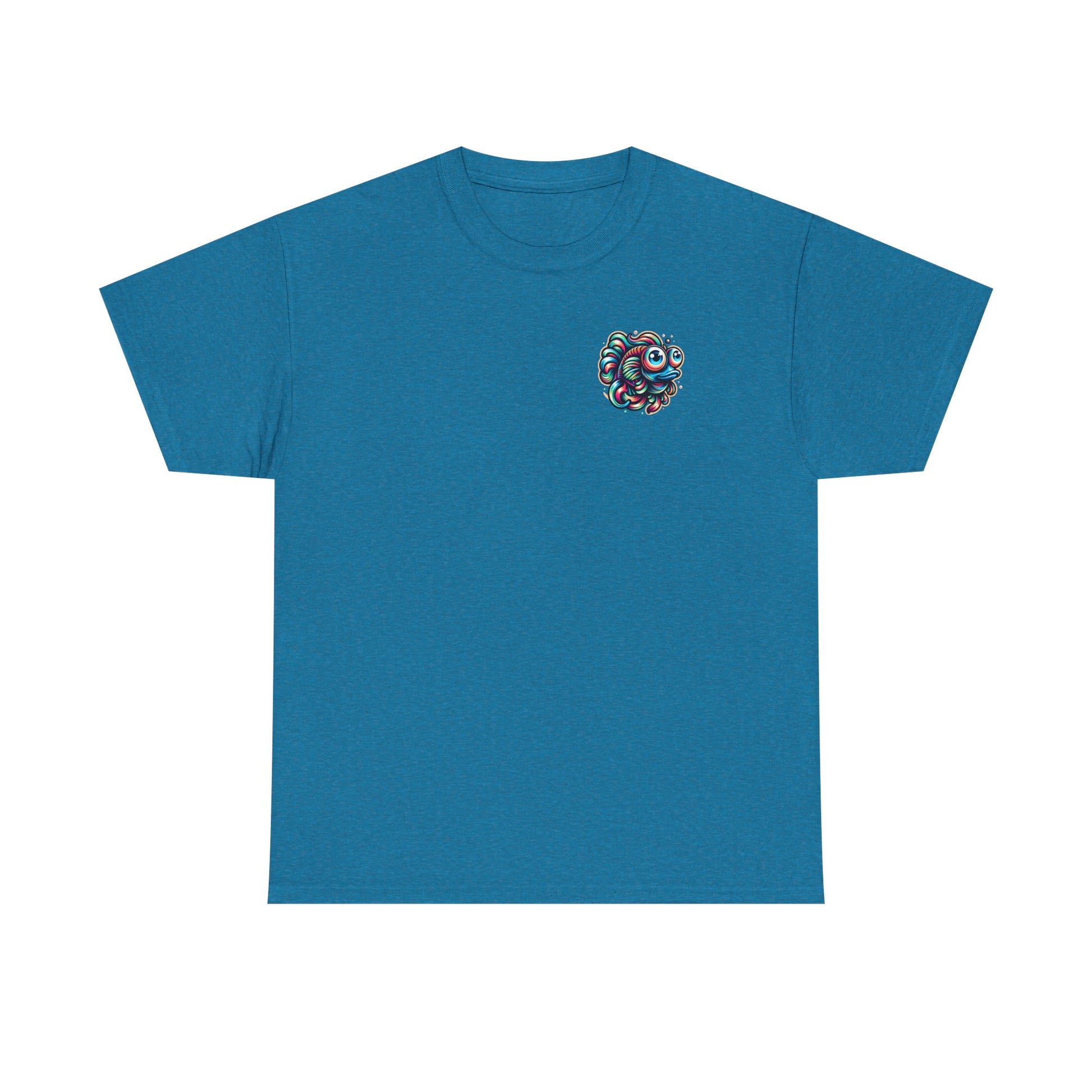 Psychedelic Fish Graphic Unisex Heavy Cotton Tee - Fun & Vibrant Apparel - Psychonaut Swag