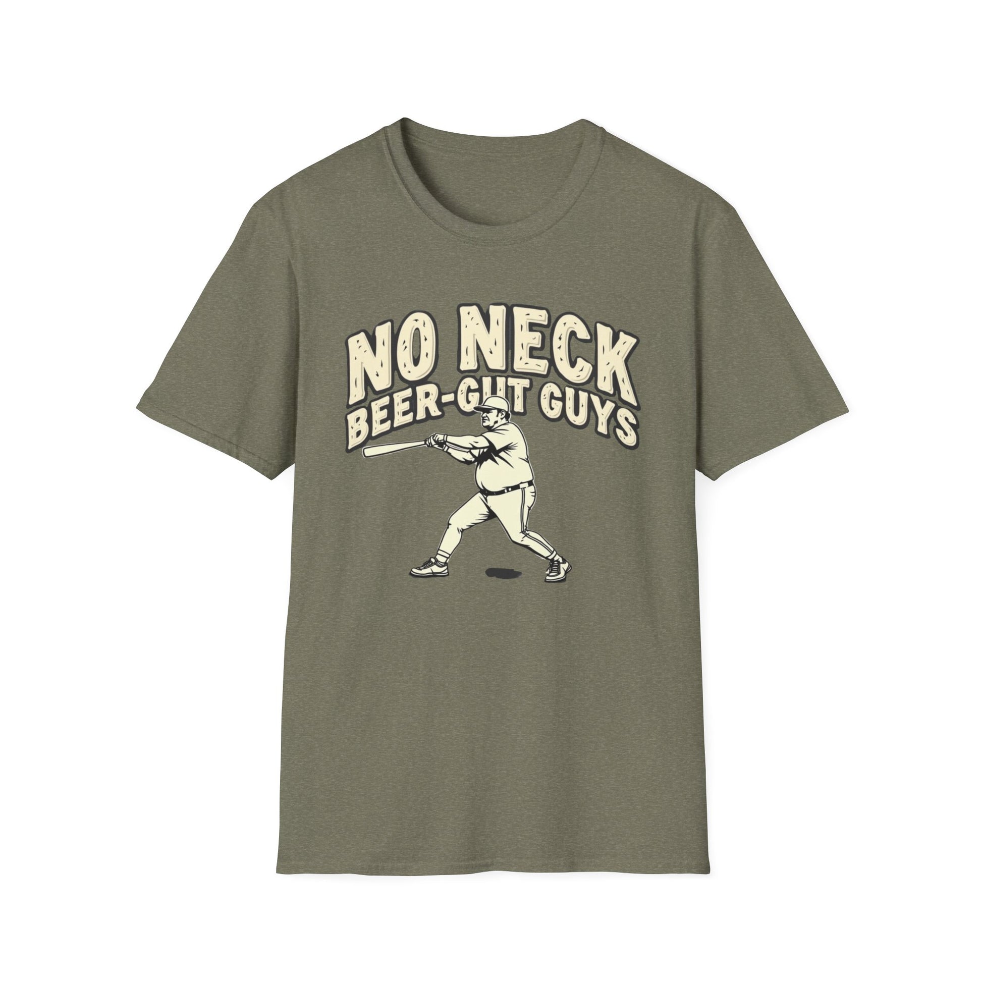 No Neck Beer Gut Guys T-Shirt | Unisex Softstyle Tee, Humor Apparel, Funny Gift for Beer Lovers, Casual Wear, Funny Saying Shirt - Psychonaut Swag