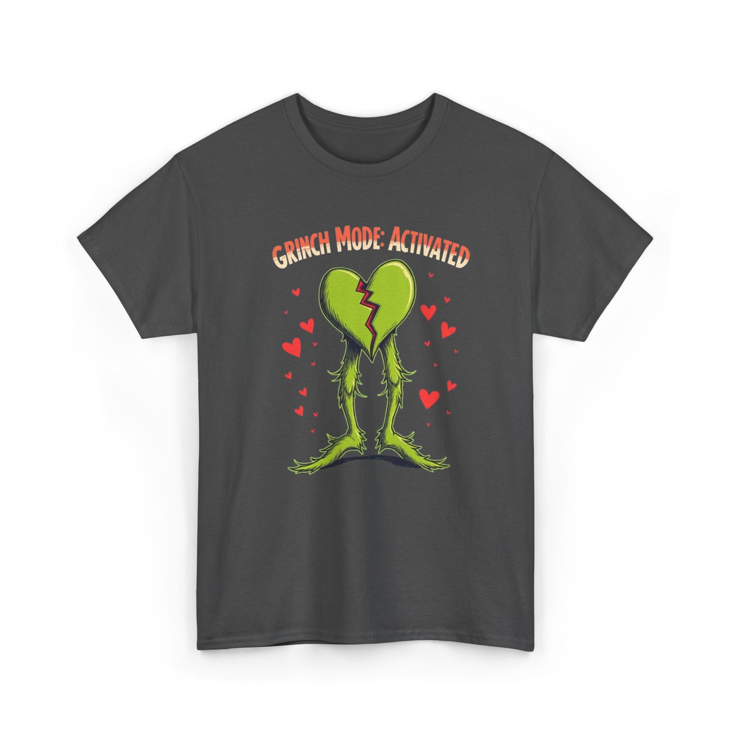 Grinchy Valentines, Unisex Heavy Cotton Tee
