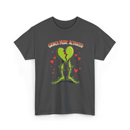 Grinchy Valentines, Unisex Heavy Cotton Tee