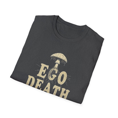 Ego Death Club Mushroom, T-Shirt, Unisex Softstyle Tee, Casual Wear, Gift for Friends, Unique Graphic Shirt - Psychonaut Swag