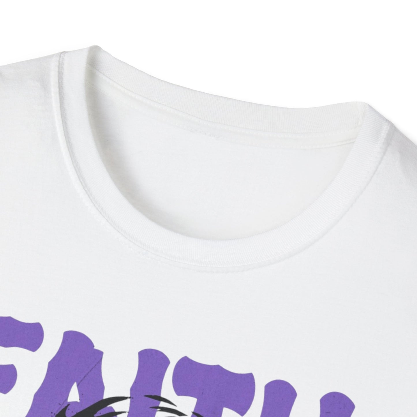 Faith Over Fear T-Shirt — Christian Jesus Graphic Tee (Faith Over Fear purple design)