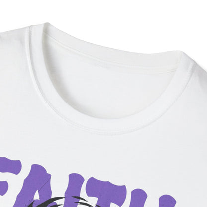 Faith Over Fear T-Shirt — Christian Jesus Graphic Tee (Faith Over Fear purple design)