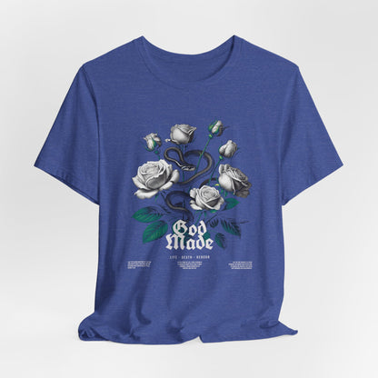 Rose and Snake Graphic Tee – Gothic Floral Vintage Shirt