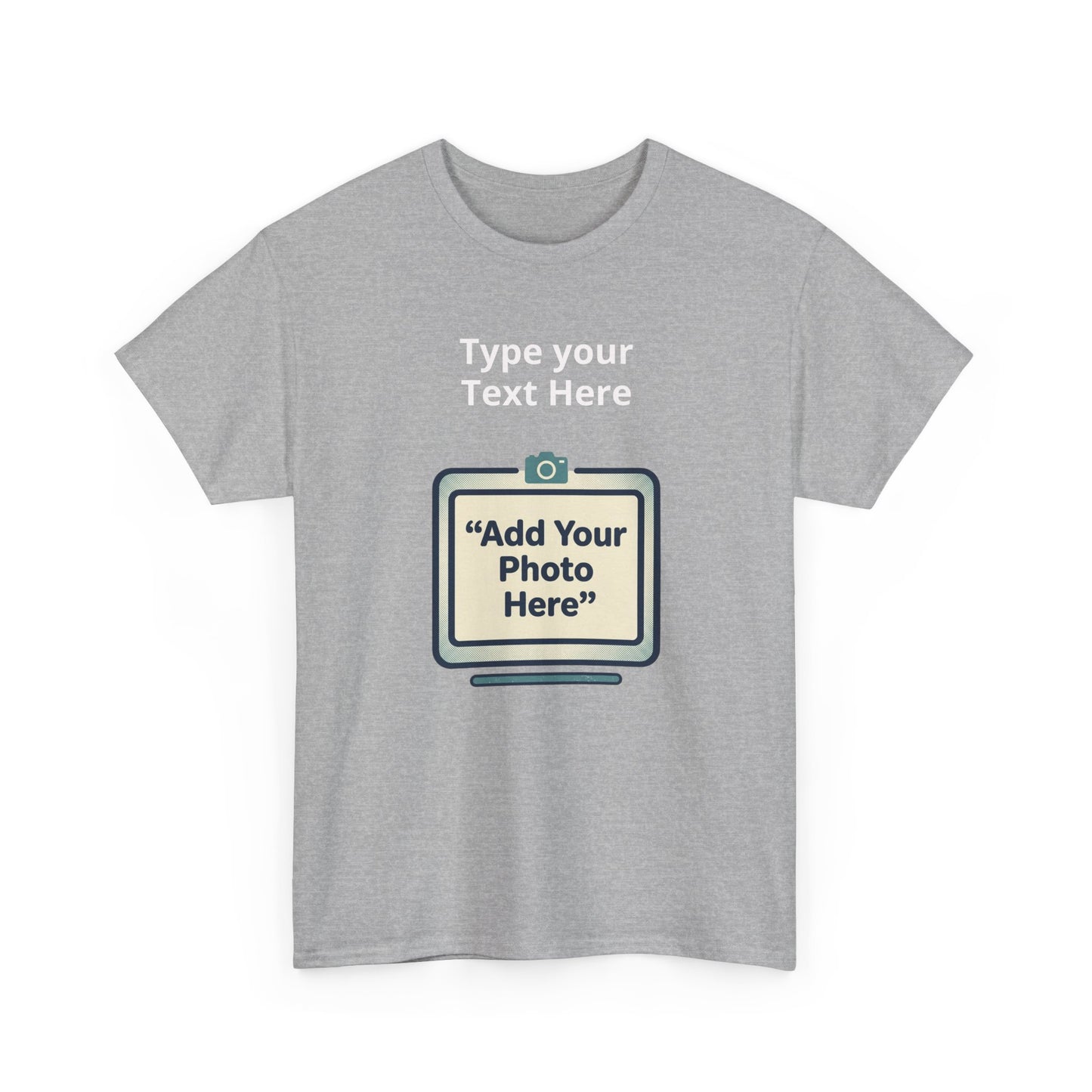 Customize Your Own (Adult) Heavy Cotton Tee — Personalized Image or Text T-Shirt