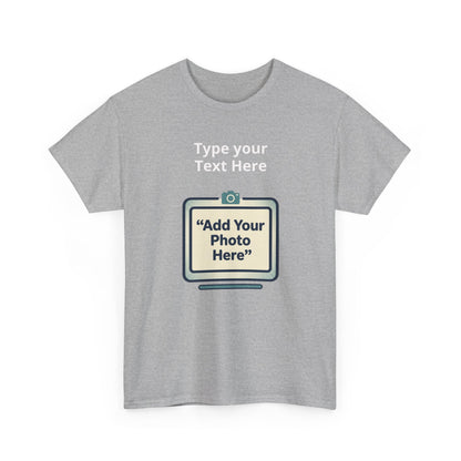 Customize Your Own (Adult) Heavy Cotton Tee — Personalized Image or Text T-Shirt