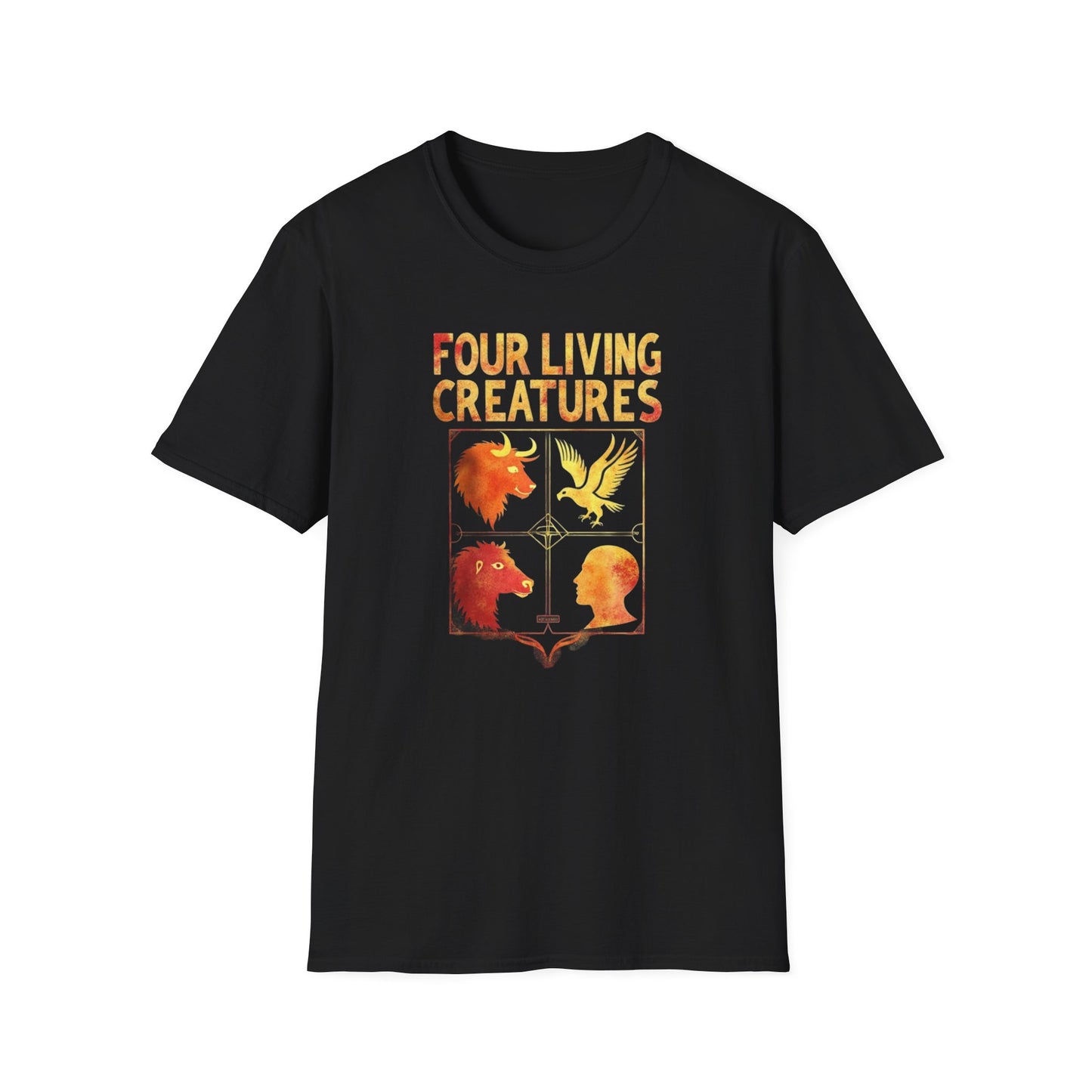 Four Living Creatures, Graphic T-Shirt, Unisex Style, Nature Lovers Gift, Casual Wear, Unique Art