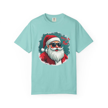 Santa Sunglasses T-Shirt — "Merry Ho Ho!" Cool Retro Christmas Tee