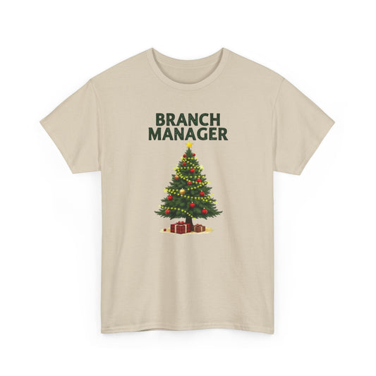 Branch Manager Christmas T‑Shirt - Funny Office Xmas Tree Tee