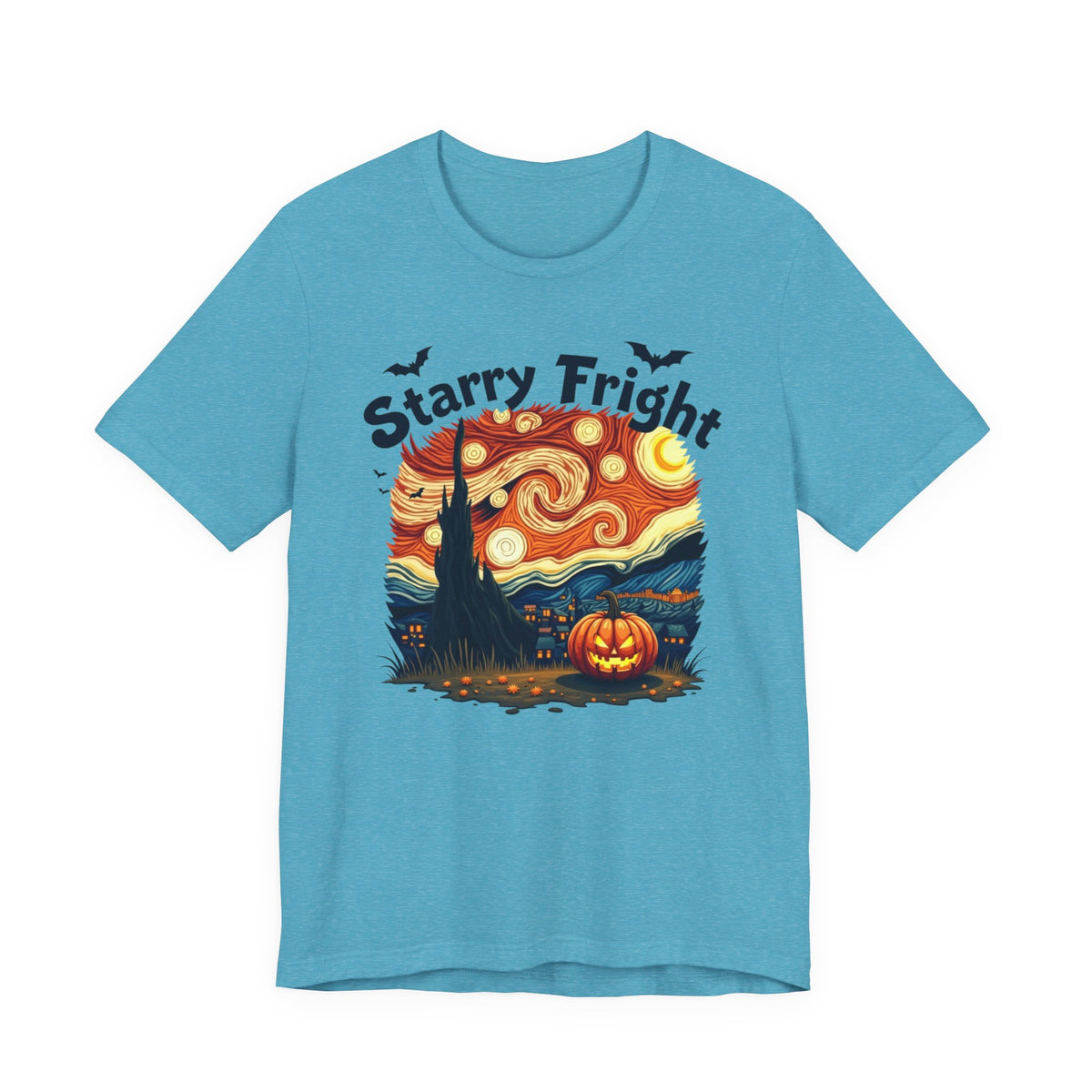 Starry Fright Halloween Tee, Unisex Ghost Graphic Shirt, Spooky Fall Fashion, Halloween Costume Tee, Pumpkin Art T-Shirt, Gift for [...]