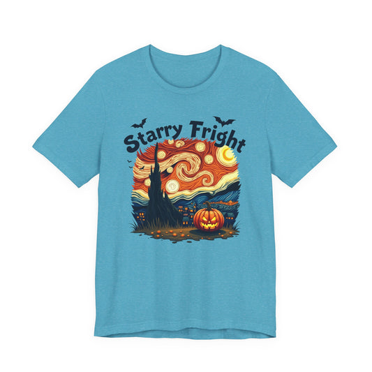 Starry Fright Halloween Tee, Unisex Ghost Graphic Shirt, Spooky Fall Fashion, Halloween Costume Tee, Pumpkin Art T-Shirt, Gift for [...]