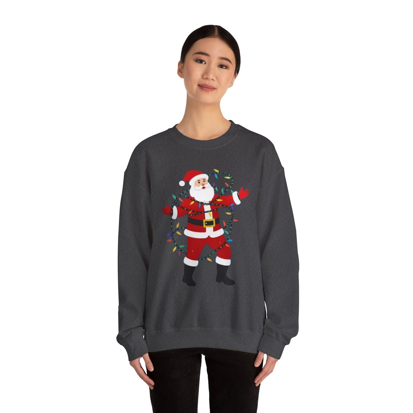 Christmas Santa Lights Crewneck Sweatshirt