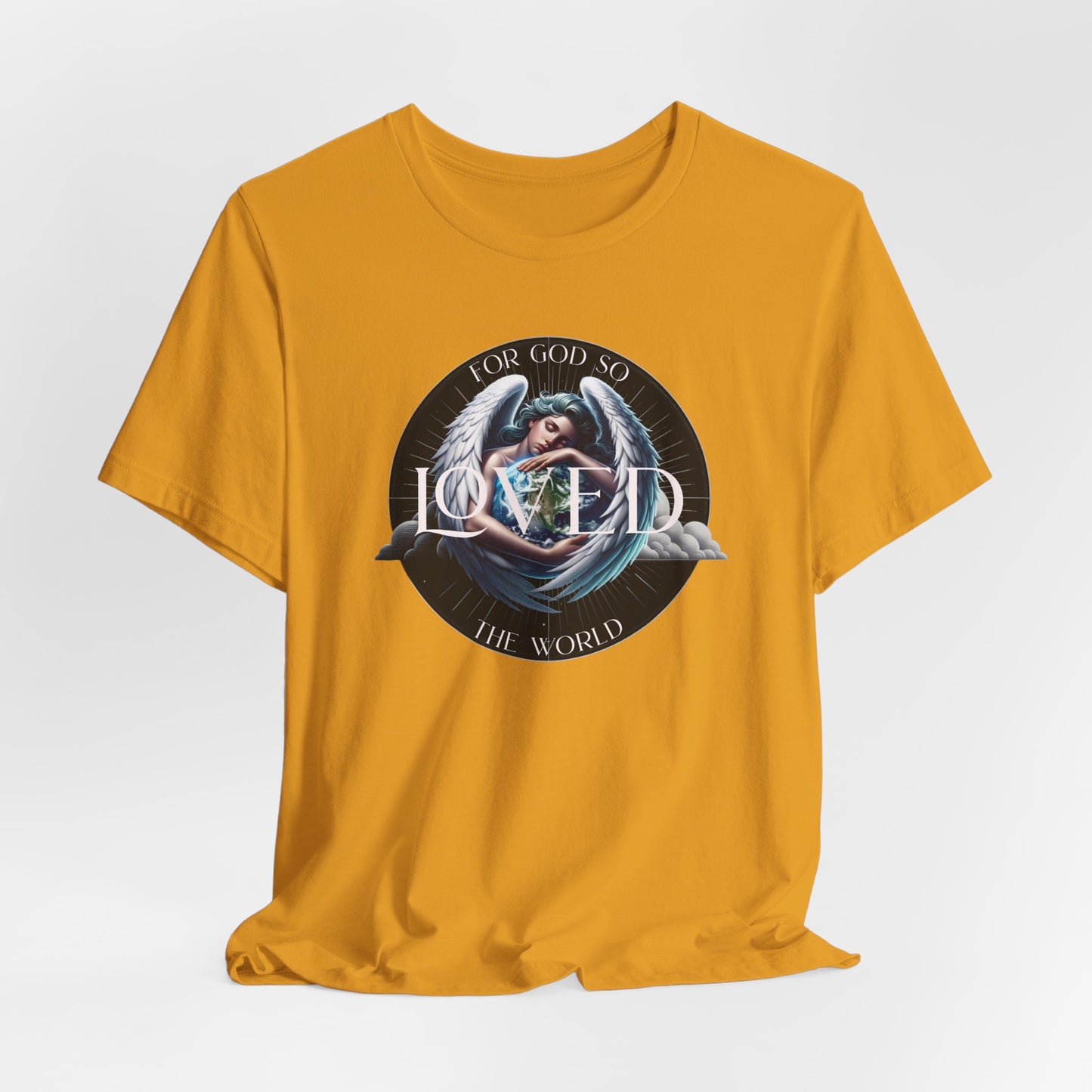 Loved Tee — "For God So Loved The World" Christian Graphic T-Shirt