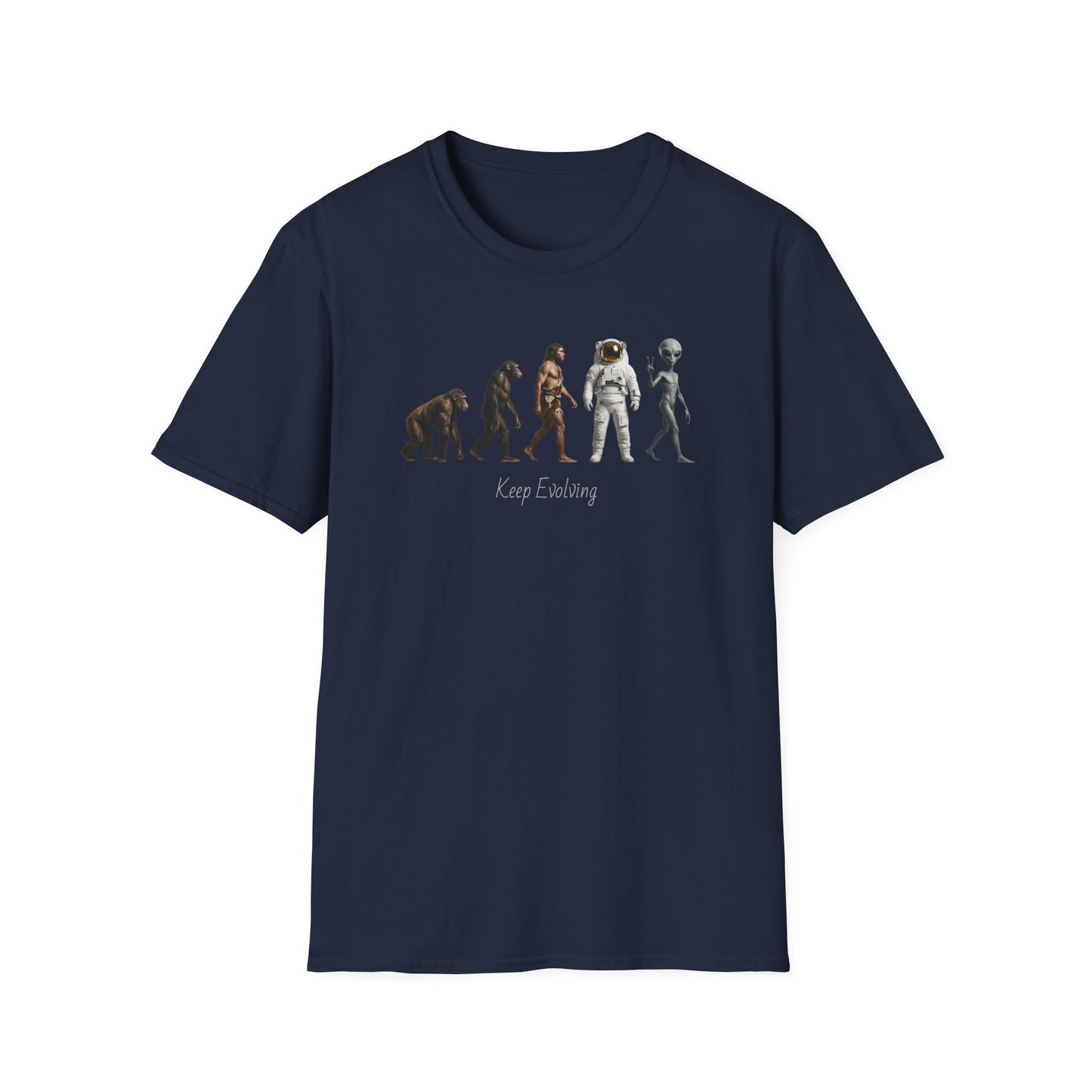 Evolution of Man to Alien T-Shirt — Ape to Alien Graphic Tee