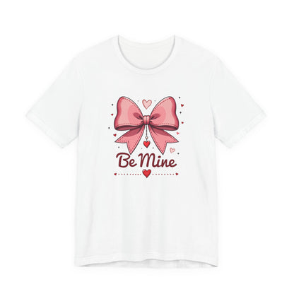 Valentine 'Be Mine' Pink Bow T‑Shirt