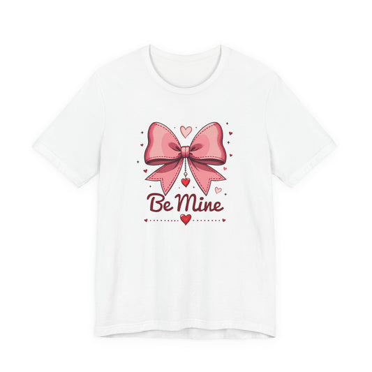 Valentine 'Be Mine' Pink Bow T‑Shirt