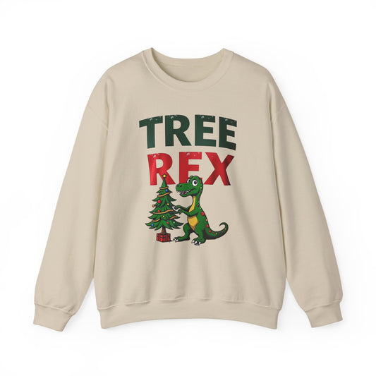 Tree Rex Christmas Sweatshirt — Funny Dino Holiday Crewneck