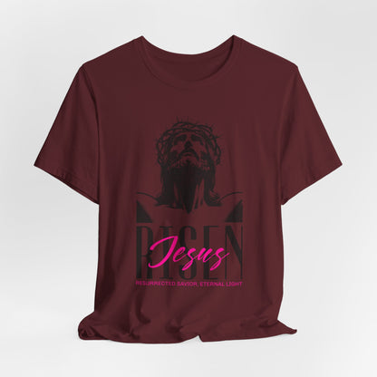 Risen Jesus Portrait Tee — Christian Easter Resurrection T-Shirt