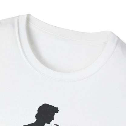 Statue with Clover Leaf — Classic Michelangelo David Silhouette Tee
