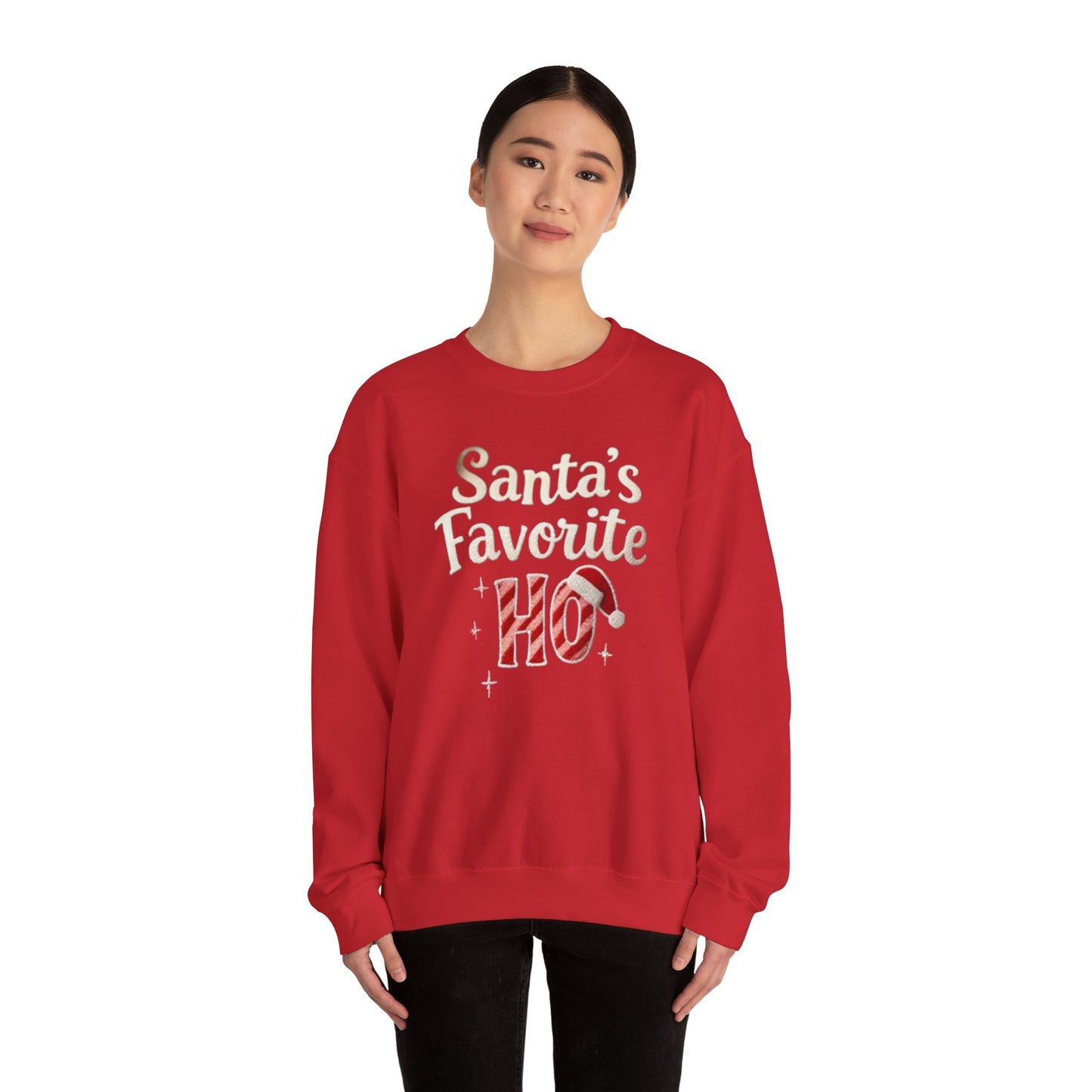Santa’s Favorite, ugly Christmas sweater Unisex Heavy Blend™ Crewneck Sweatshirt