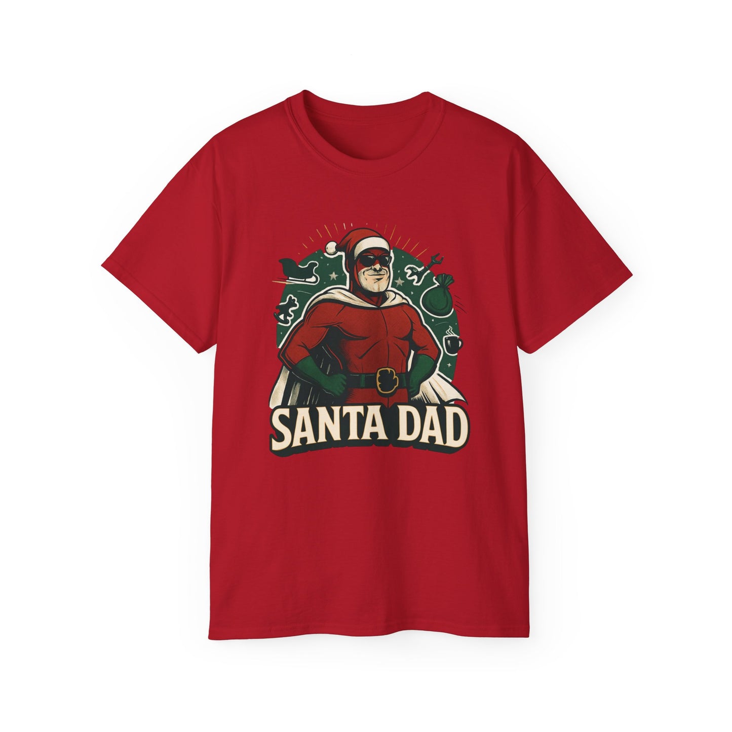 Santa Dad T-Shirt — Retro Vintage Father Christmas Tee for Dads