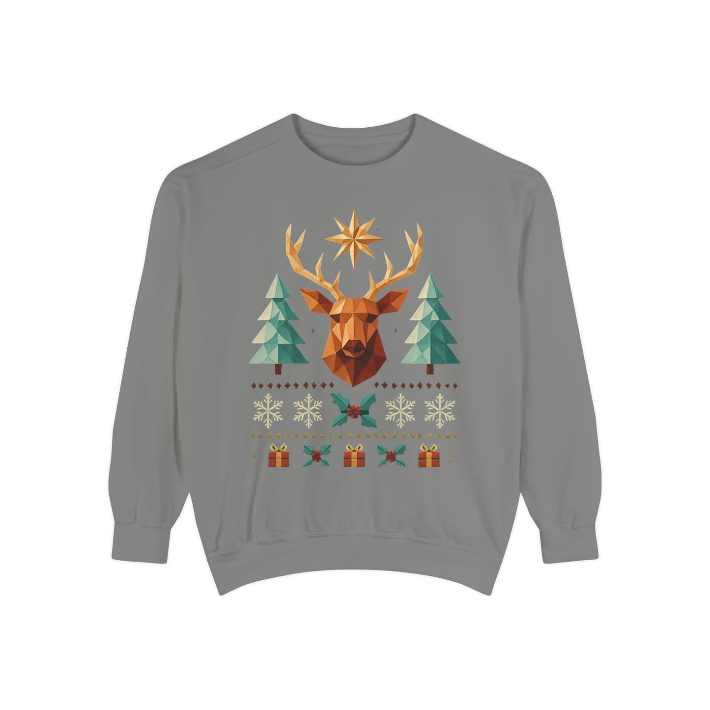 Reindeer Forest Sweatshirt — Vintage Holiday Moose Crewneck