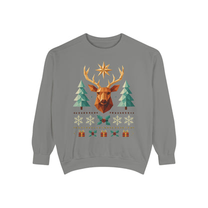 Reindeer Forest Sweatshirt — Vintage Holiday Moose Crewneck
