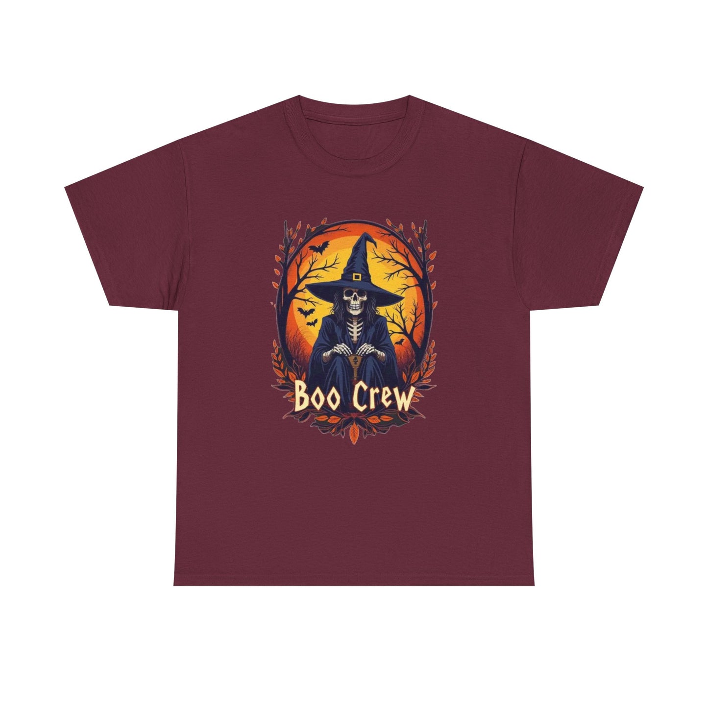 Boo Crew Halloween T-Shirt — Witch Skeleton Spooky Graphic Tee