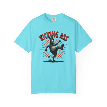 Kicking Donkey, Unisex T-Shirt | Funny Graphic Tee, Casual Wear, Humor Gift, Birthday Surprise, Motivational Apparel - Psychonaut Swag