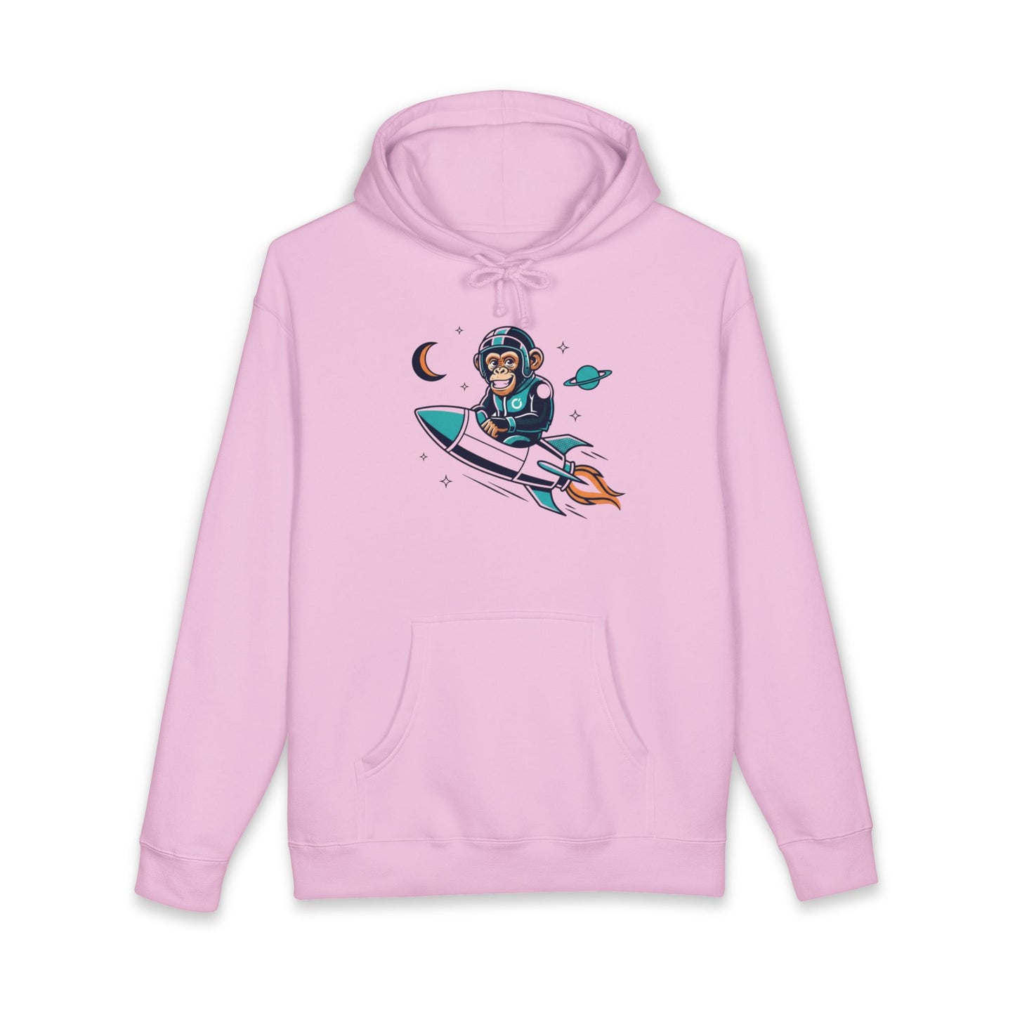 Astronaut Chimp, Unisex Heavyweight Hooded Sweatshirt