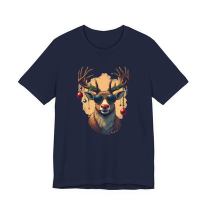 Rudolph the Party Animal, Unisex Jersey Short Sleeve Tee