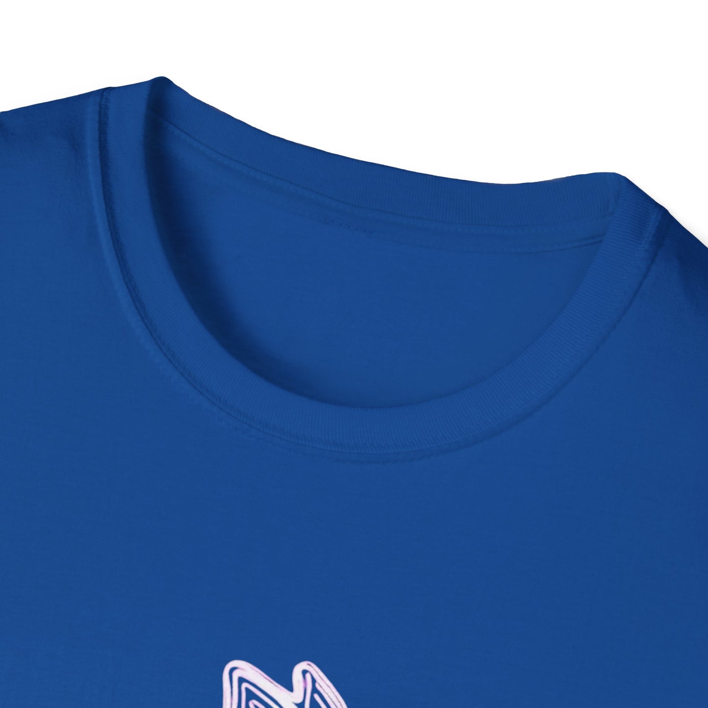 Neon Line Art Hare T-Shirt — Pastel Rabbit Graphic Tee