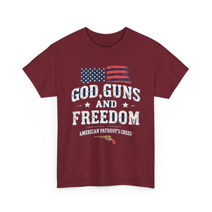 God, Guns, and Freedom American Patriot's Creed Shirt - Psychonaut Swag