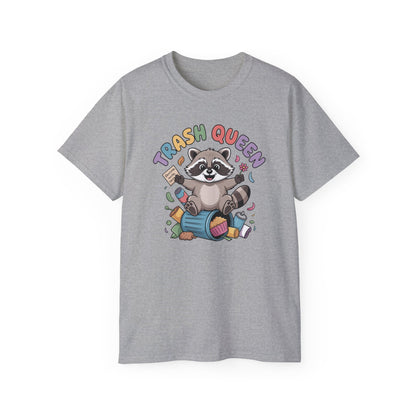 Trash Queen T‑Shirt — Cute Raccoon Recycling Humor Tee
